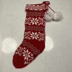 Wondershop red knit fair isle stocking